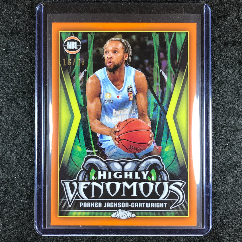 2023-24 Topps Chrome NBL PARKER JACKSON-CARTWRIGHT Highly Venomous Orange 16/25