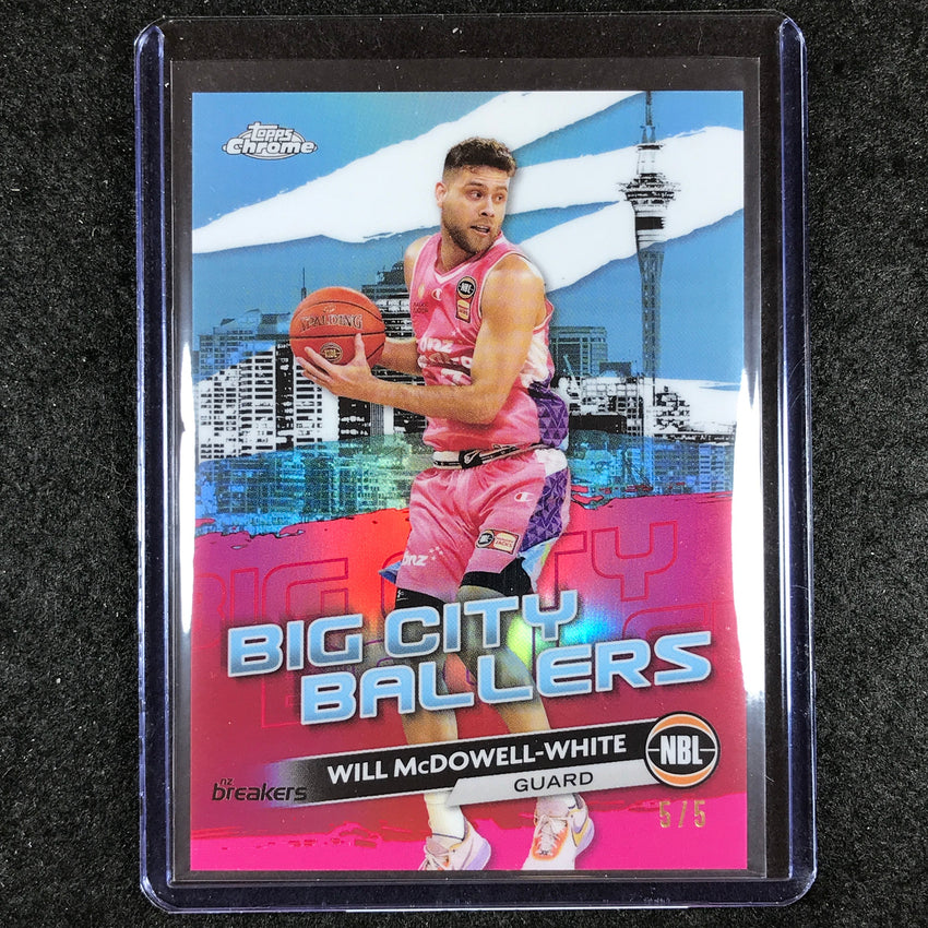 2023-24 Topps Chrome NBL WILL MCDOWELL-WHITE Big City Ballers Red 5/5 #15
