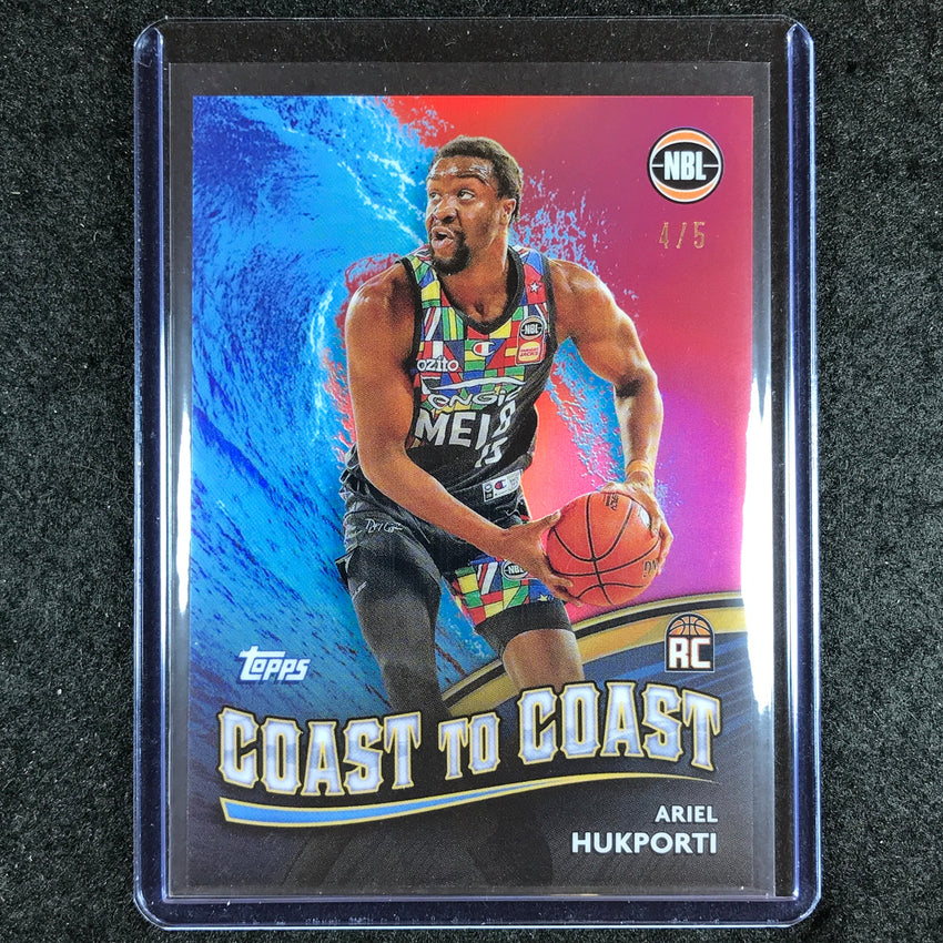 2023-24 Topps Chrome NBL ARIEL HUKPORTI Coast to Coast Rookie Red 4/5 #6