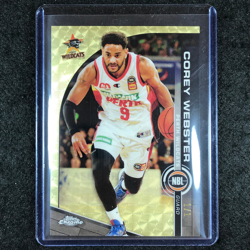 2023-24 Topps Chrome NBL COREY WEBSTER Base Superfractor 1/1 #64