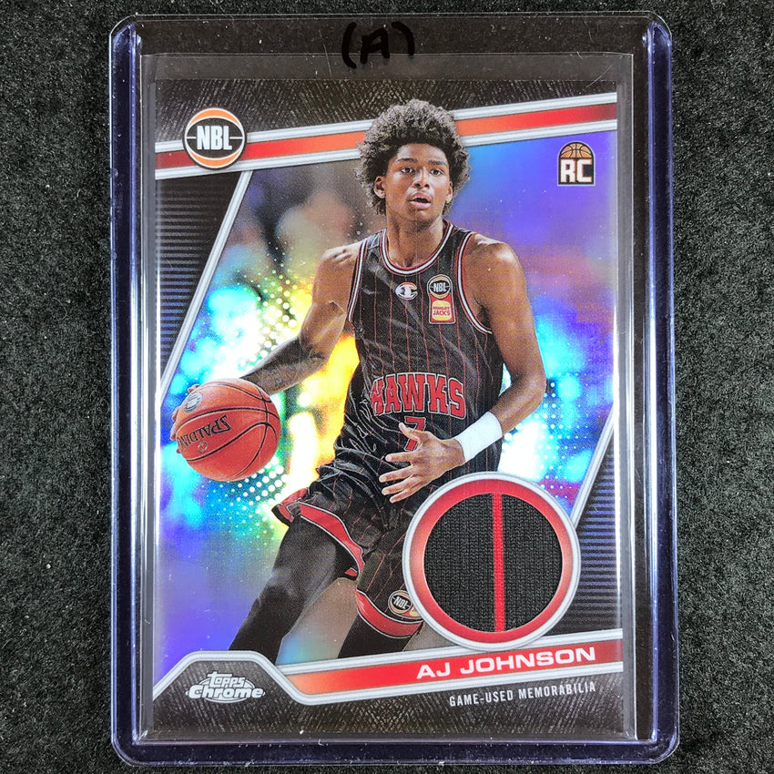 2023-24 Topps Chrome NBL AJ JOHNSON NBL Relics Rookie Jersey #9 (A)
