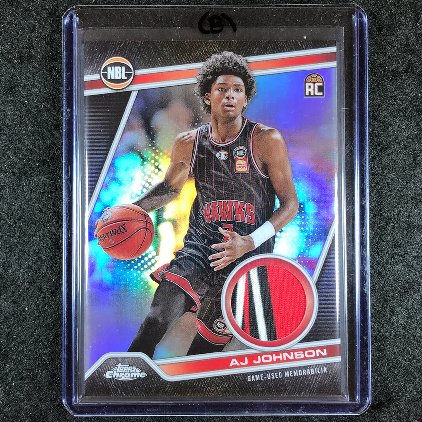 2023-24 Topps Chrome NBL AJ JOHNSON NBL Relics Rookie Jersey #9 (B)