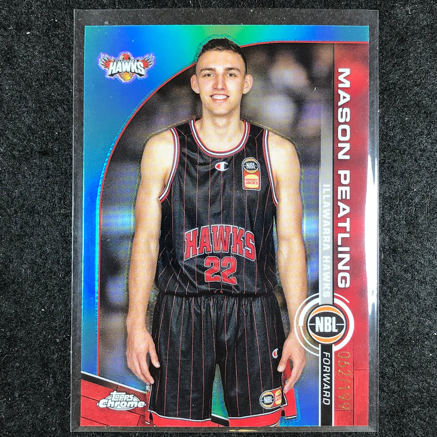 2023-24 Topps Chrome NBL MASON PEATLING Base Aqua 62/199 #35