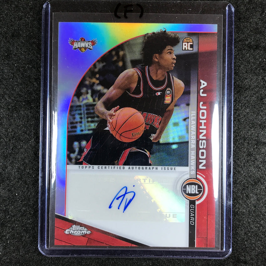 2023-24 Topps Chrome NBL AJ JOHNSON NBL Rookie Auto #AJJ (F)