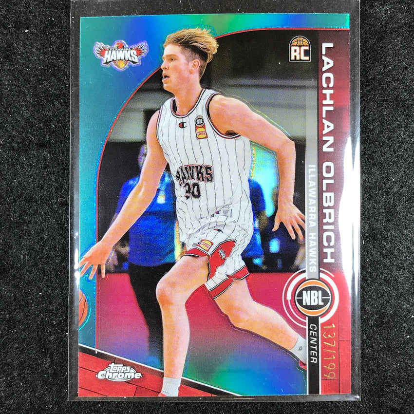 2023-24 Topps Chrome NBL LACHLAN OLBRICH Rookie Base Aqua 137/199 #40