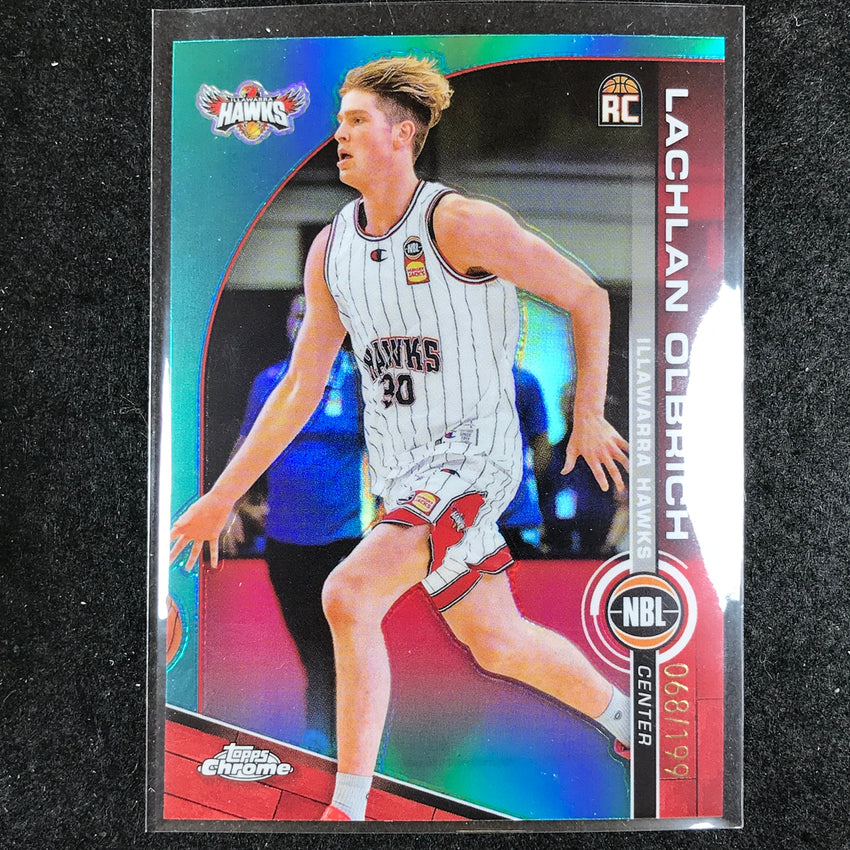 2023-24 Topps Chrome NBL LACHLAN OLBRICH Rookie Base Aqua 68/199 #40