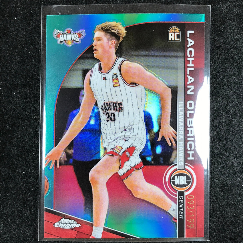 2023-24 Topps Chrome NBL LACHLAN OLBRICH Rookie Base Aqua 93/199 #40