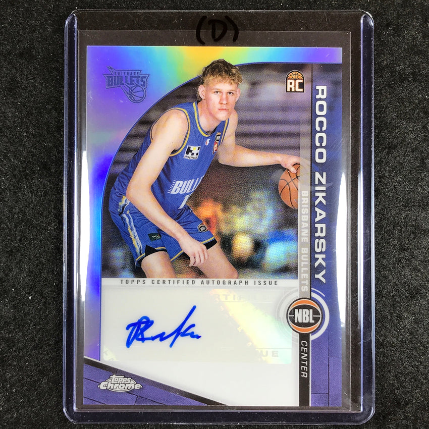 2023-24 Topps Chrome NBL ROCCO ZIKARSKY NBL Rookie Auto #RZ (D)