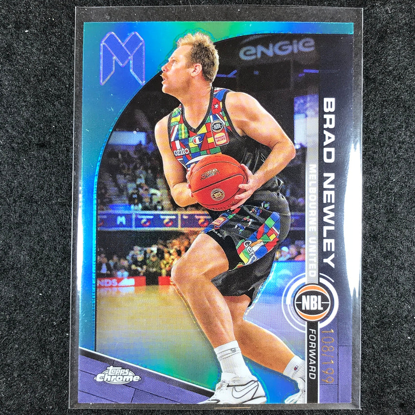 2023-24 Topps Chrome NBL BRAD NEWLEY Base Aqua 108/199 #43