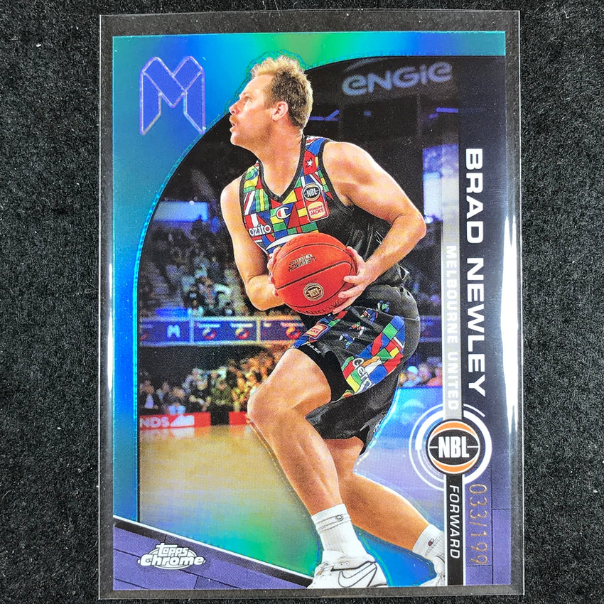 2023-24 Topps Chrome NBL BRAD NEWLEY Base Aqua 33/199 #43
