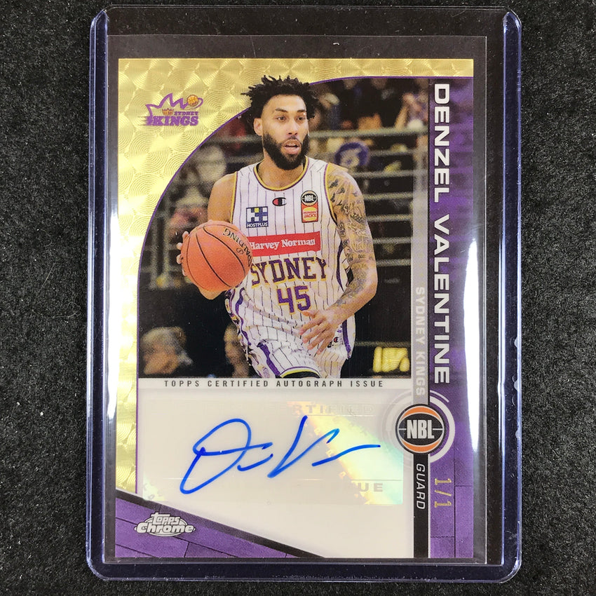 2023-24 Topps Chrome NBL DENZEL VALENTINE NBL Auto Superfractor 1/1