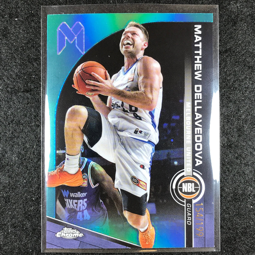 2023-24 Topps Chrome NBL MATTHEW DELLAVEDOVA Base Aqua 154/199 #49