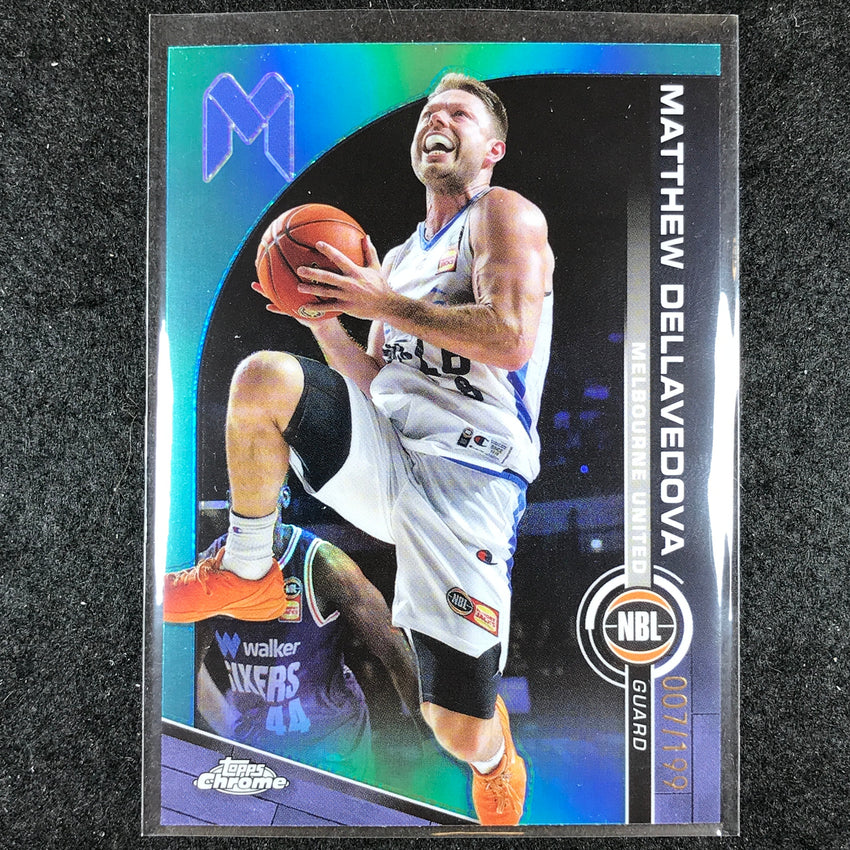 2023-24 Topps Chrome NBL MATTHEW DELLAVEDOVA Base Aqua 7/199 #49