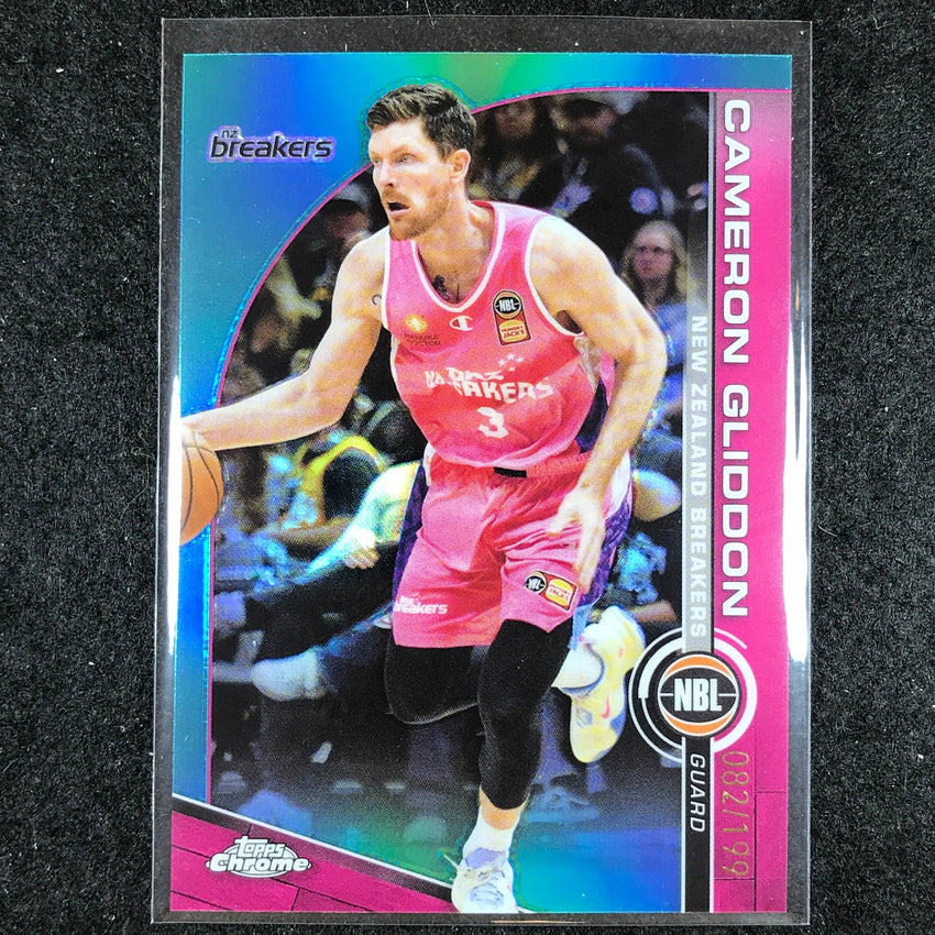 2023-24 Topps Chrome NBL CAMERON GLIDDON Base Aqua 82/199 #53
