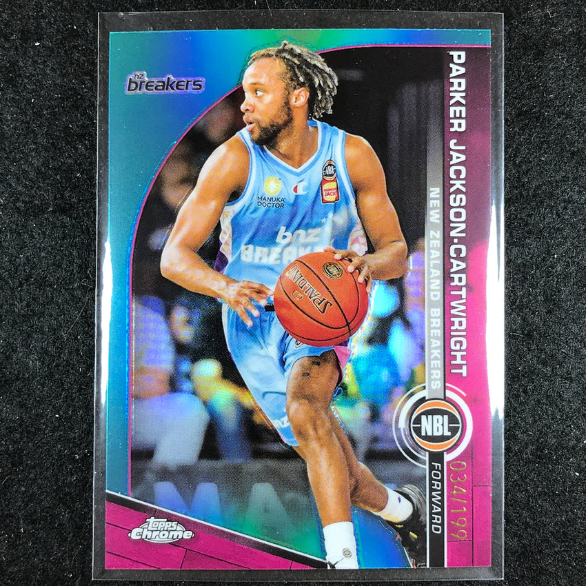 2023-24 Topps Chrome NBL PARKER JACKSON-CARTWRIGHT Base Aqua 34/199 #54