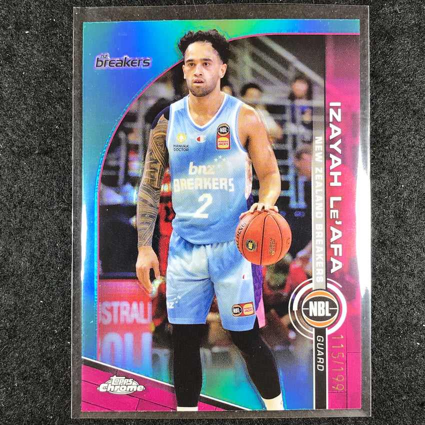 2023-24 Topps Chrome NBL IZAYAH LE'AFA Base Aqua 115/199 #56