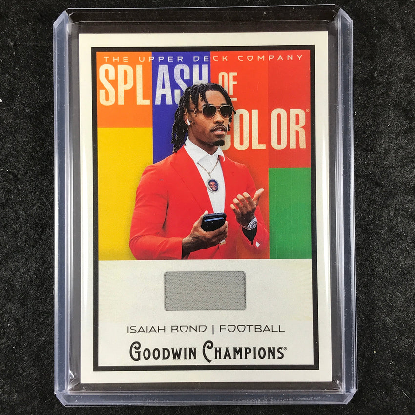 2025 Goodwin Champions ISAIAH BOND Splash of Color Memorabilia Jersey Relic #IB