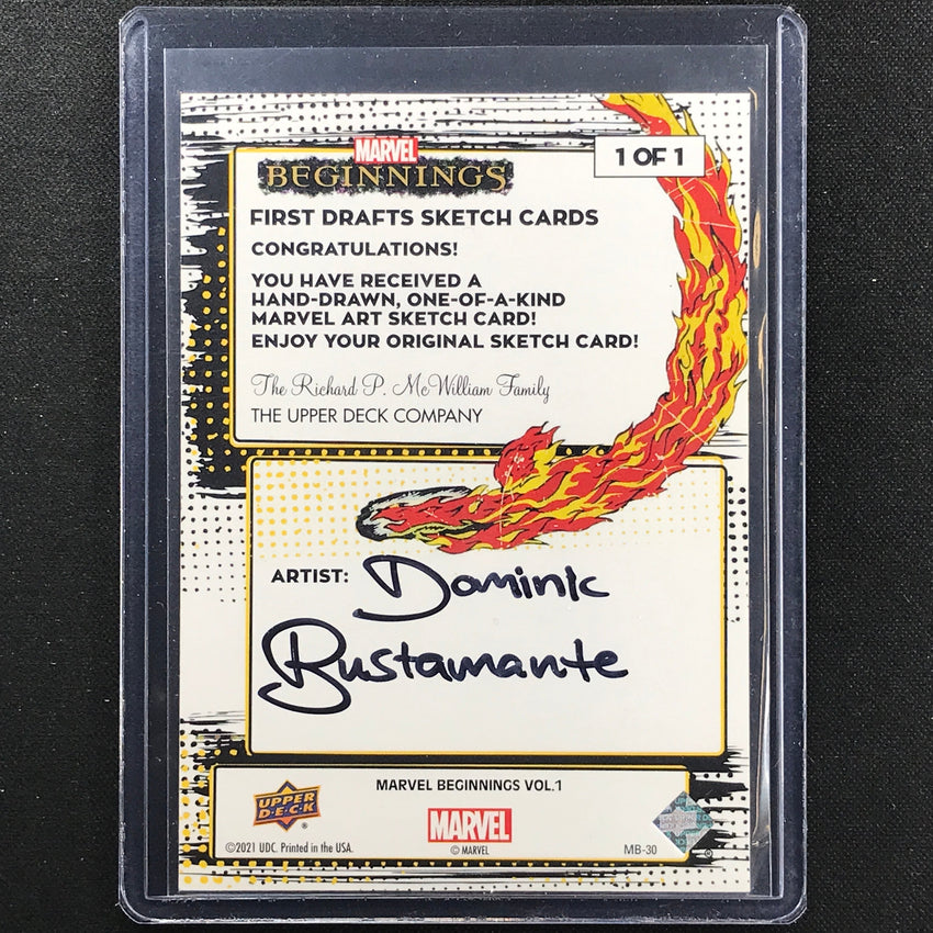 2022 Marvel Beginnings Vol. 2 Series 1 Jessica Jones Sketch 1/1 Dom Bustamante