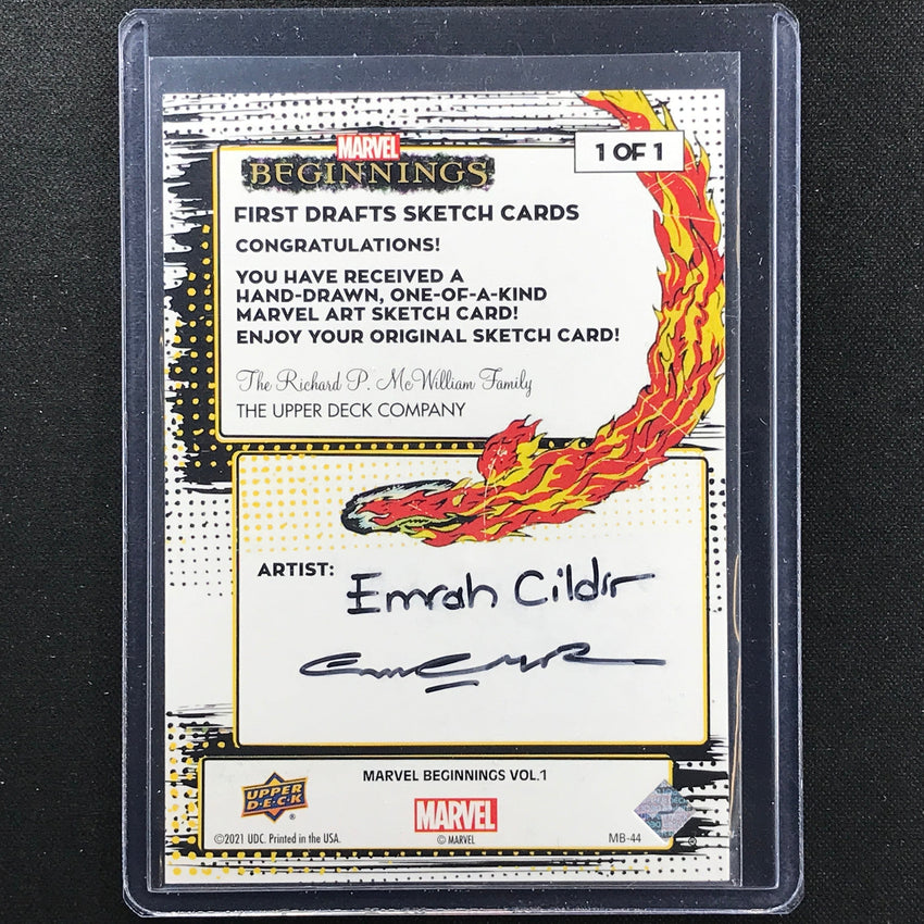 2022 Marvel Beginnings Vol. 2 Series 1 Thor Draft Sketch Card 1/1 Emrah Cildir