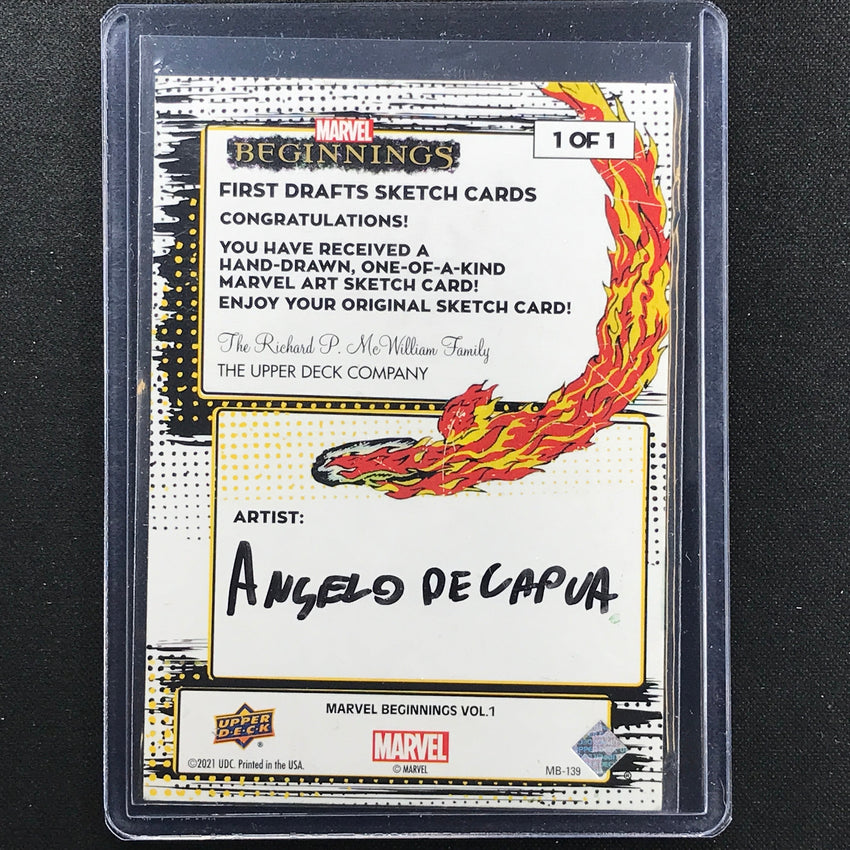 2022 Marvel Beginnings Vol. 2 Series 1 Rhino Sketch Card 1/1 Angelo De Capua