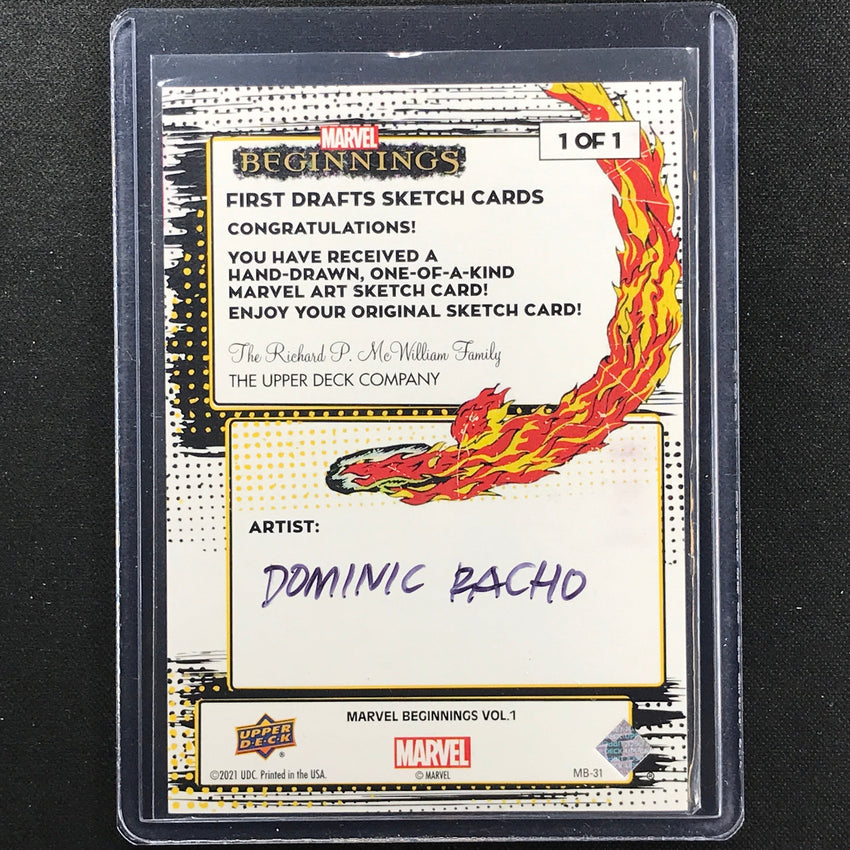 2022 Marvel Beginnings Vol. 2 Series 1 Spider-man Sketch 1/1 Dominic Racho