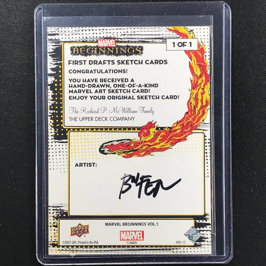 2022 Marvel Beginnings Vol. 2 Series 1 Spider-man 2099 Sketch Card 1/1 Bnfer
