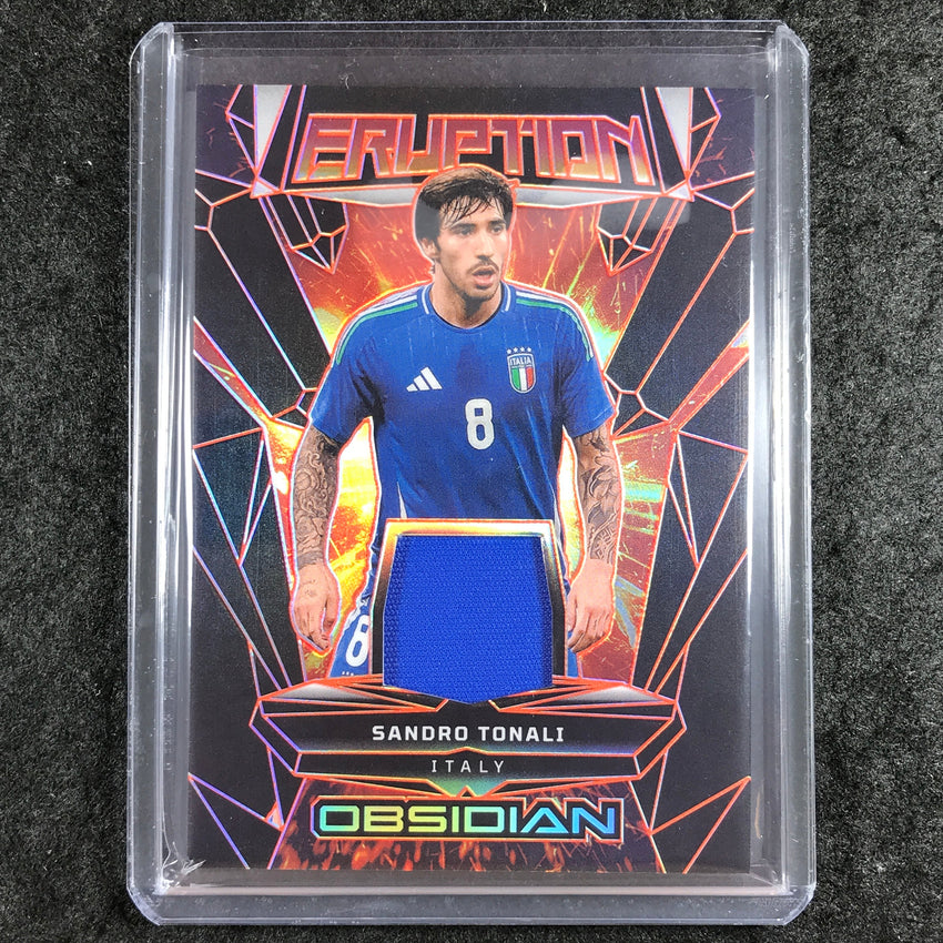 2024-25 Obsidian SANDRO TONALI Eruption Jersey Relic Electric Etch Orange 82/99