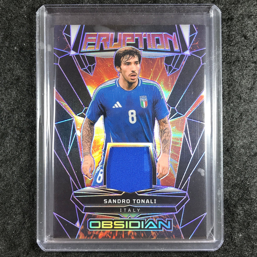 2024-25 Obsidian SANDRO TONALI Eruption Jersey Relic Electric Etch Purple 45/50
