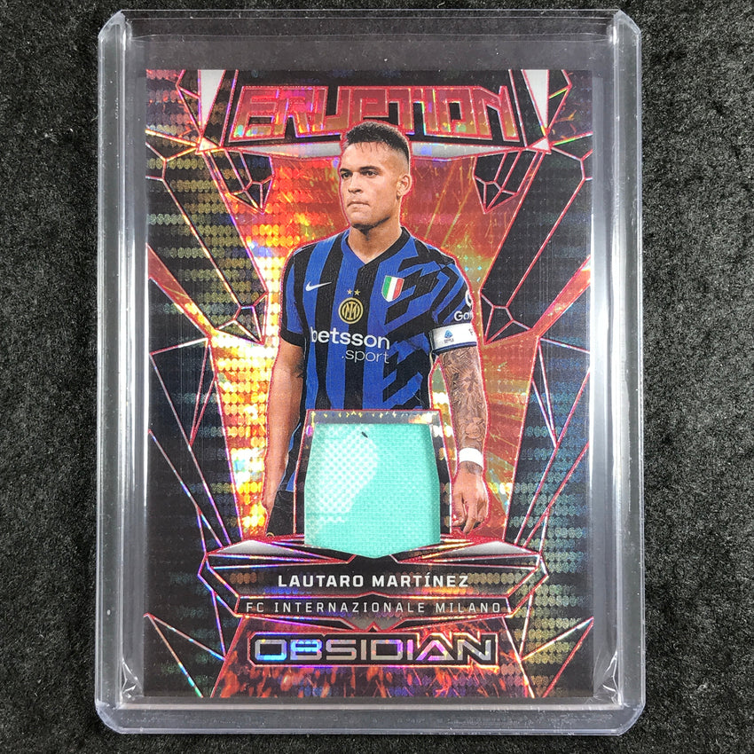 2024-25 Obsidian LAUTARO MARTINEZ Eruption Jersey Electric Red Pulsar 28/49