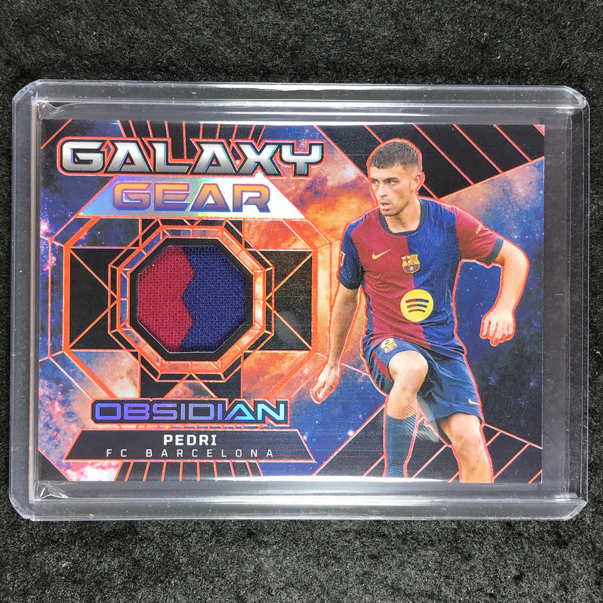 2024-25 Obsidian Soccer PEDRI Galaxy Gear Jersey Relic Electric Etch Orange 4/99