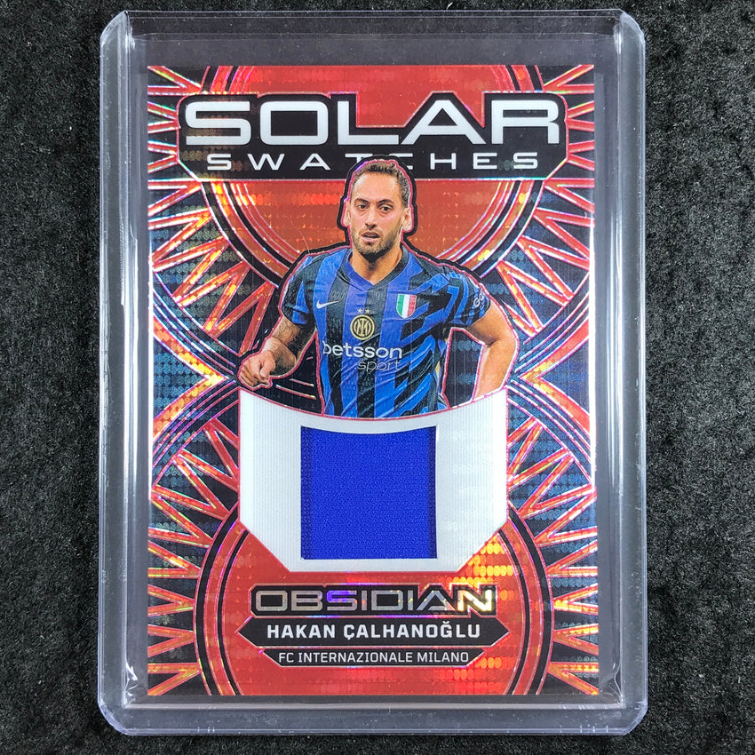 2024-25 Obsidian HAKAN CALHANOGLU Solar Swatches Jersey Electric Red Pulsar 3/49