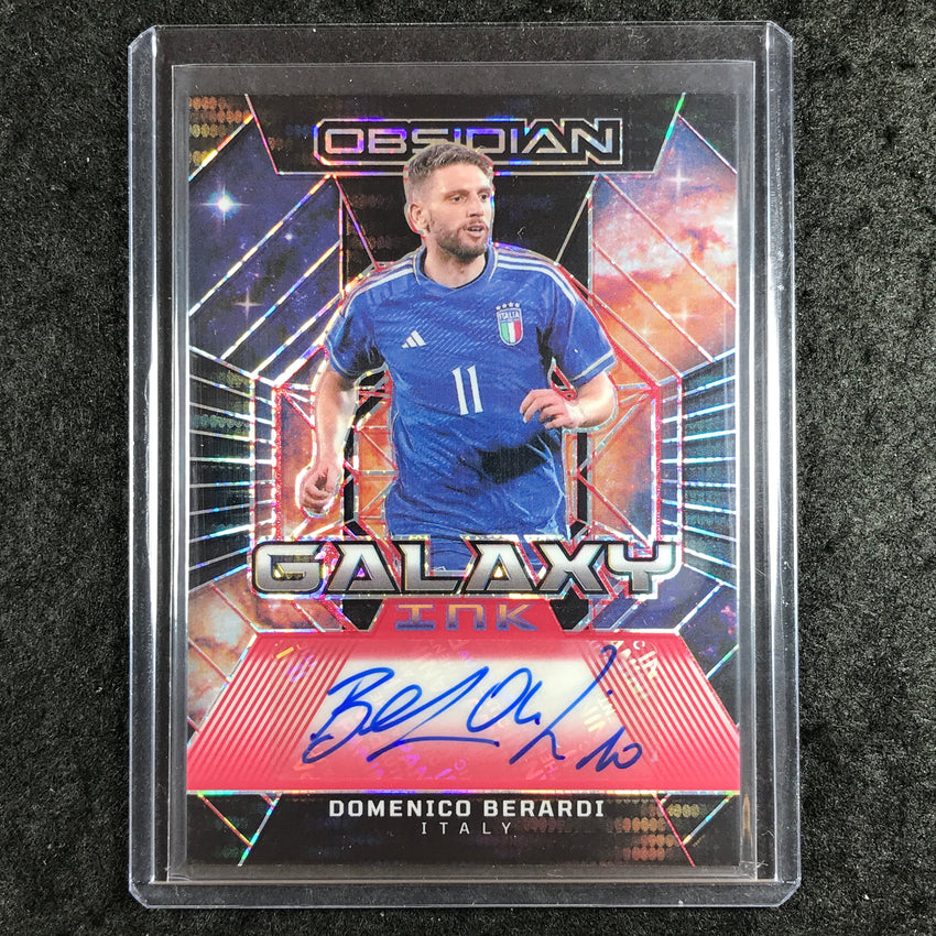 2024-25 Obsidian DOMENICO BERARDI Galaxy Ink Auto Electric Etch Red Pulsar 93/99