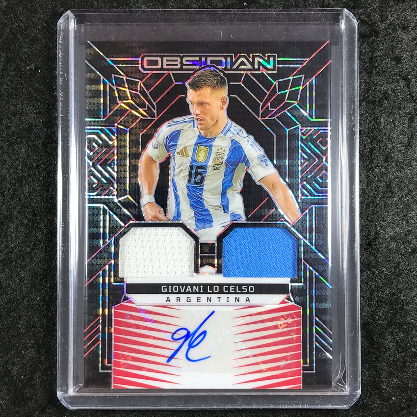 2024-25 Obsidian GIOVANI LO CELSO Dual Jersey Ink Auto Electric Red Pulsar 81/99