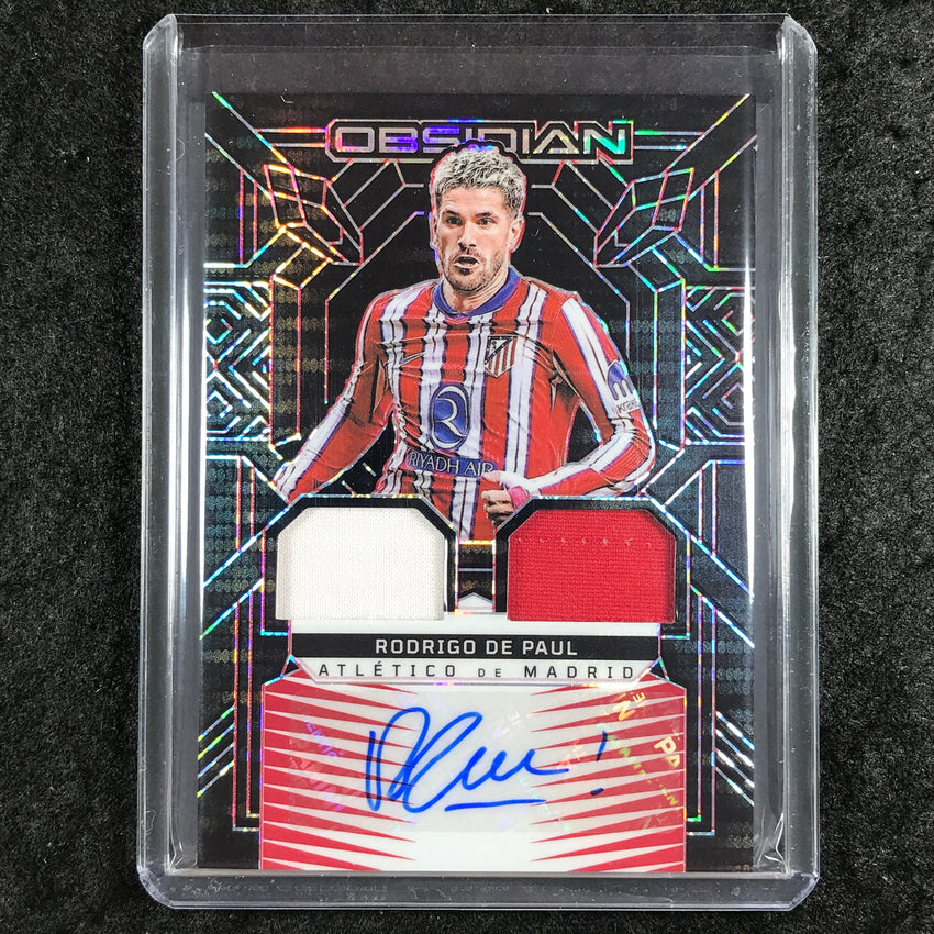 2024-25 Obsidian RODRIGO DE PAUL Dual Jersey Ink Auto Electric Red Pulsar 56/99