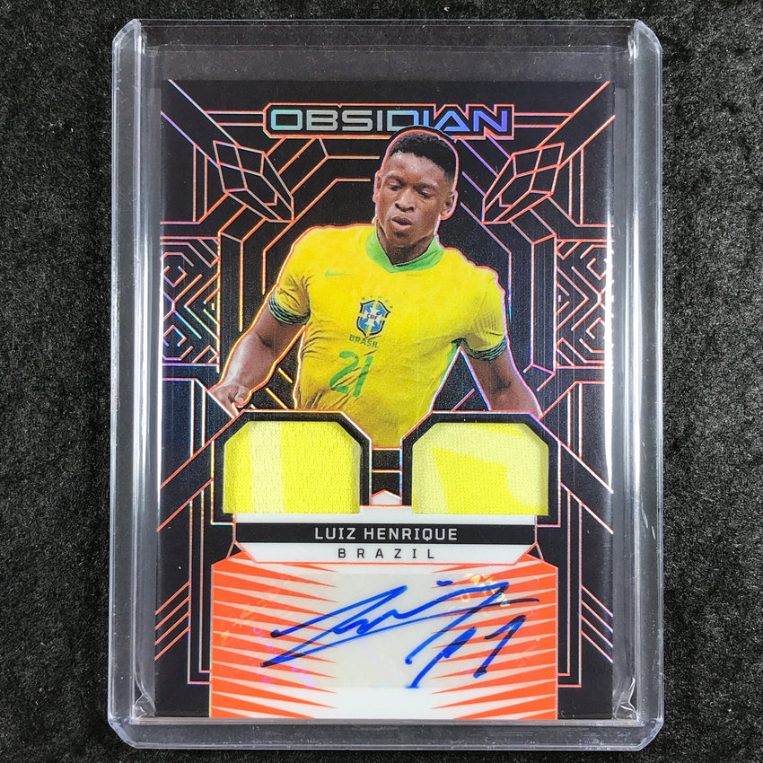 2024-25 Obsidian LUIZ HENRIQUE Dual Jersey Ink Auto Electric Etch Orange 12/50