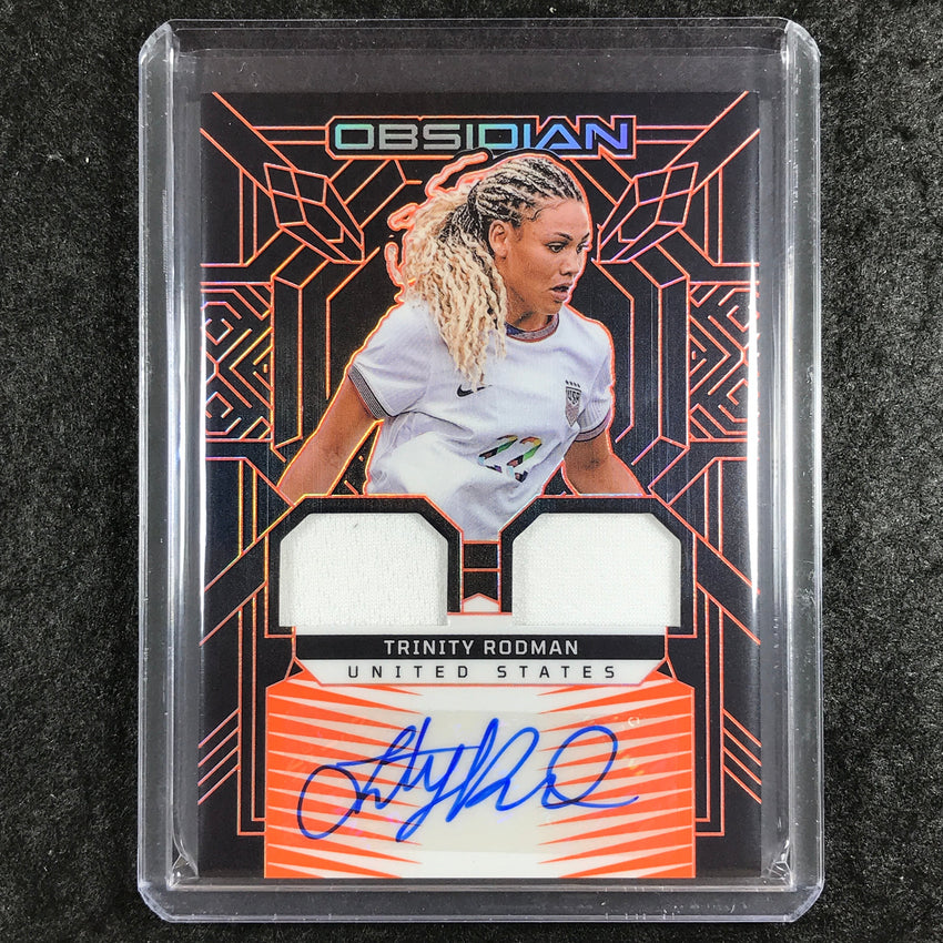 2024-25 Obsidian TRINITY RODMAN Dual Jersey Ink Auto Electric Etch Orange 16/25