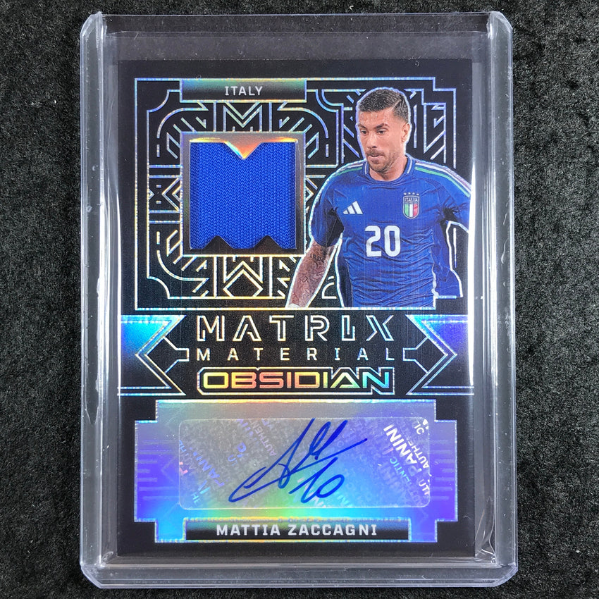 2024-25 Obsidian Soccer MATTIA ZACCAGNI Matrix Material Jersey Auto 91/99