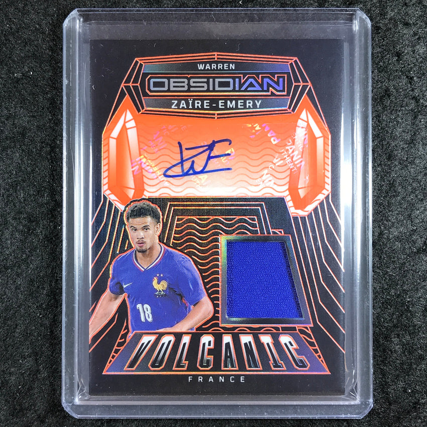 2024-25 Obsidian WARREN ZAIRE-EMERY Volcanic Material Jersey Auto Orange 82/149
