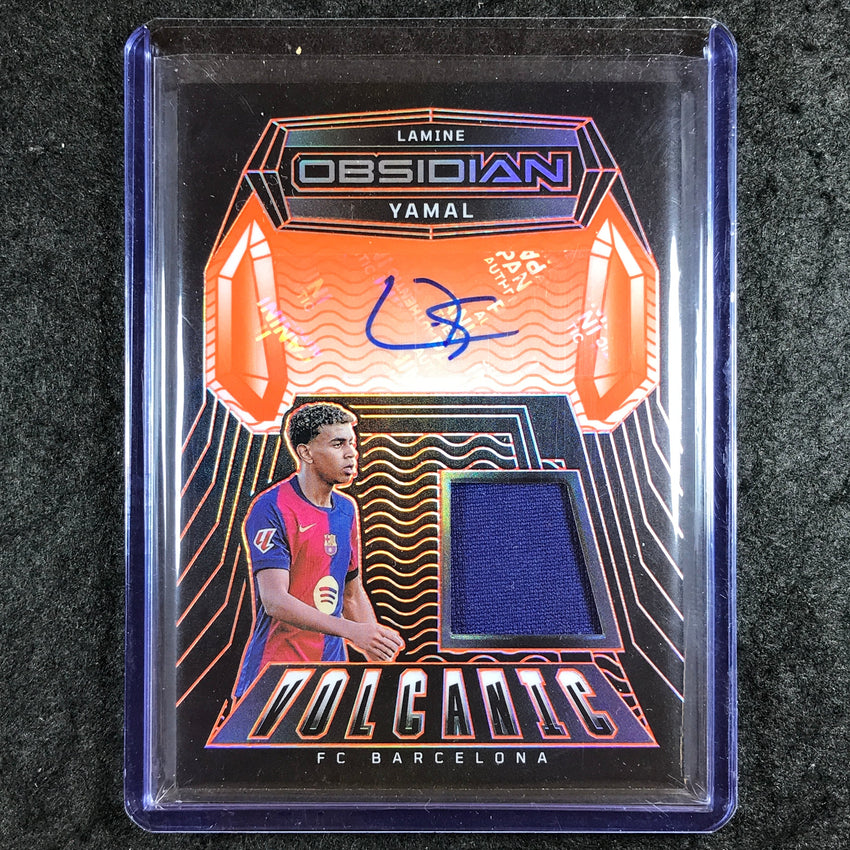 2024-25 Obsidian LAMINE YAMAL Volcanic Material Signatures Auto Orange 28/99
