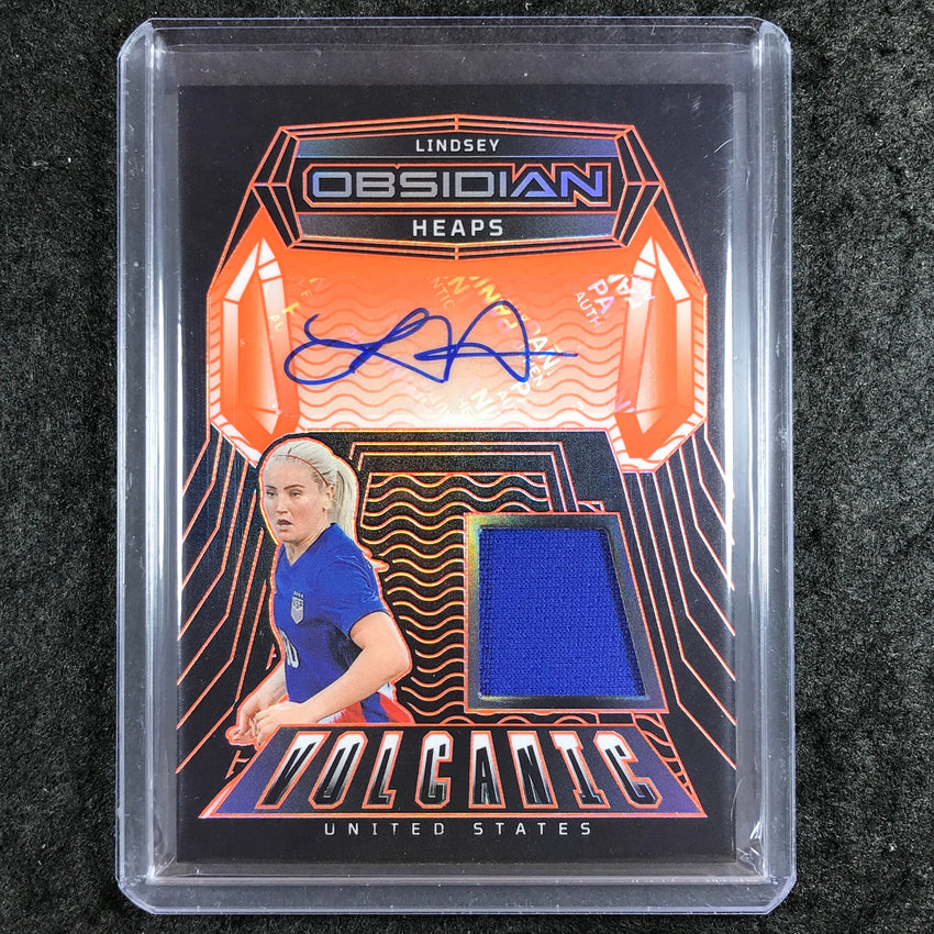 2024-25 Obsidian LINDSEY HEAPS Volcanic Material Signatures Auto Orange 16/50