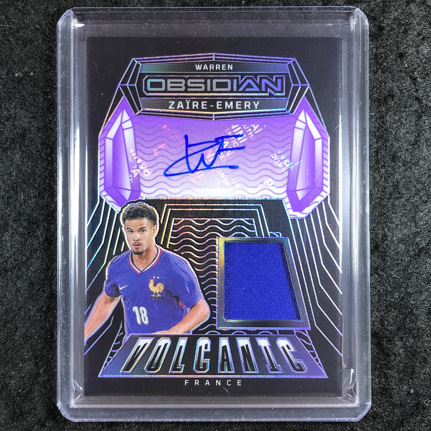 2024-25 Obsidian WARREN ZAIRE-EMERY Volcanic Material Jersey Auto Purple 33/50