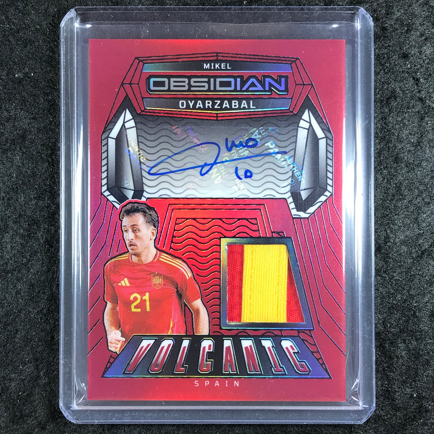 2024-25 Obsidian MIKEL OYARZABAL Volcanic Material Patch Auto Red Flood 9/10