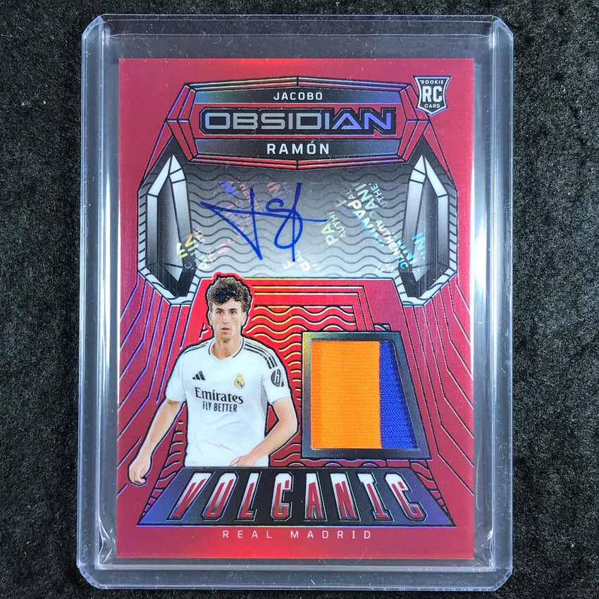 2024-25 Obsidian JACOBO RAMON Volcanic Material Rookie Patch Auto Red Flood 4/8