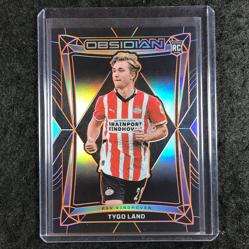 2024-25 Obsidian Soccer TYGO LAND Rookie Base Electric Etch Orange 14/40 #20