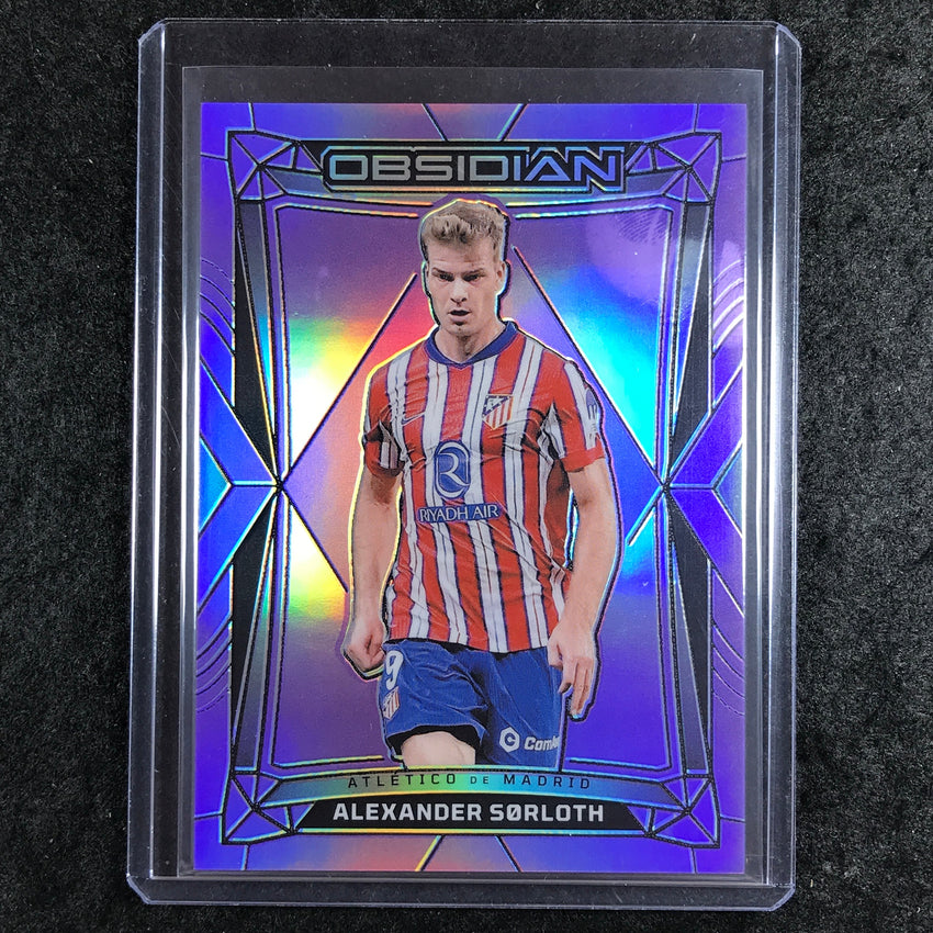 2024-25 Obsidian ALEXANDER SORLOTH Base Electric Etch Purple Flood 26/30 #26