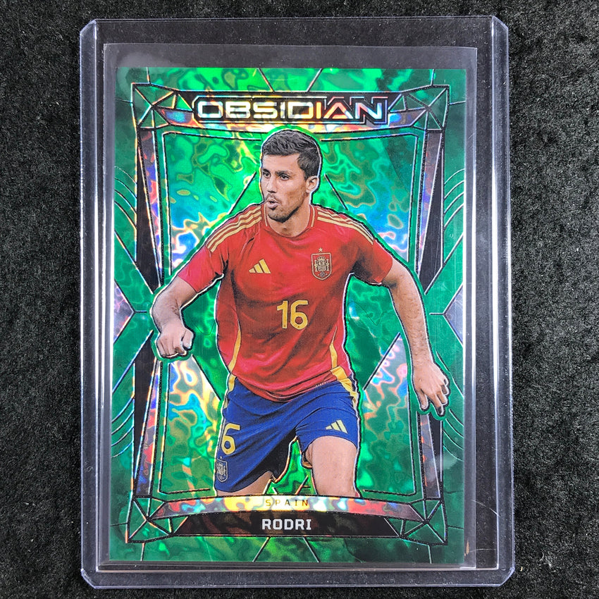2024-25 Obsidian Soccer RODRI Base Electric Etch Jade 3/26 #47