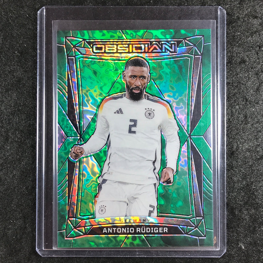 2024-25 Obsidian Soccer ANTONIO RUDIGER Base Electric Etch Jade 6/26 #64