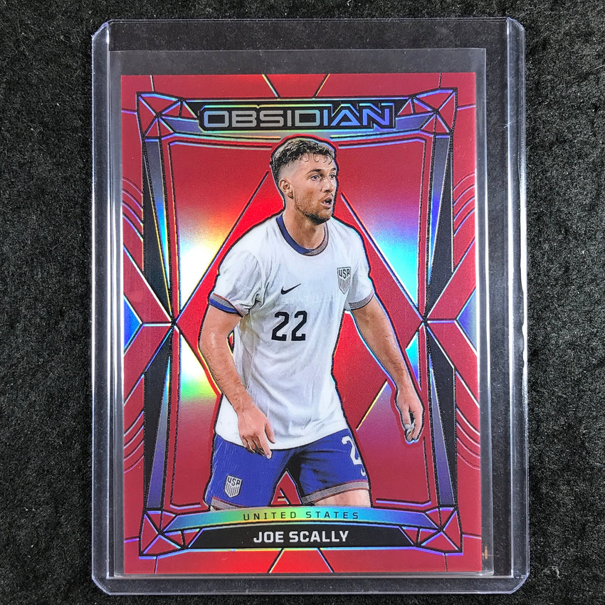 2024-25 Obsidian Soccer JOE SCALLY Base Electric Etch Red Flood 9/10 #99