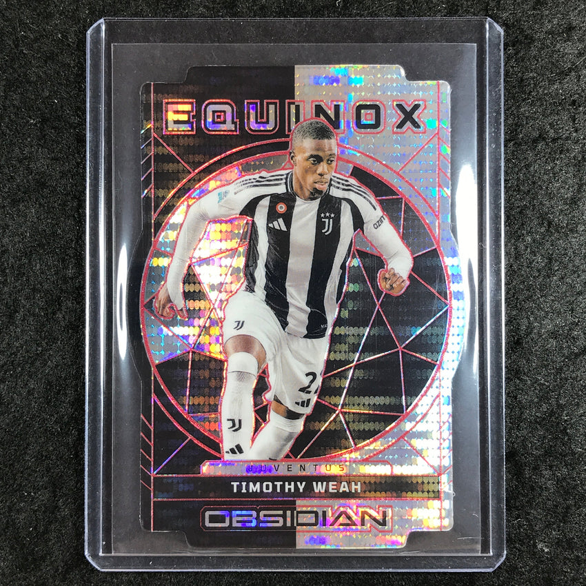2024-25 Obsidian TIMOTHY WEAH Equinox Die-Cut Electric Etch Red Pulsar 30/50 #10