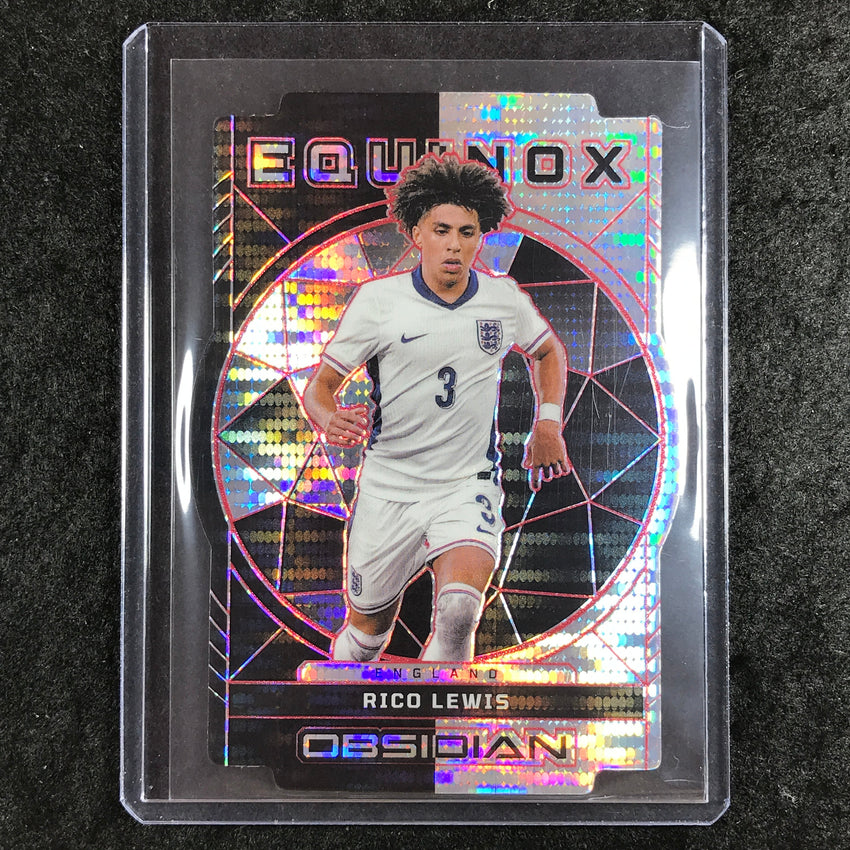 2024-25 Obsidian RICO LEWIS Equinox Die-Cut Electric Etch Red Pulsar 38/50 #17